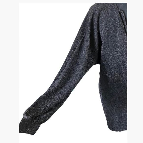 Feral Apparel Black Metallic Faux Wrap-Style Body-Con Dress Size 3XL EUC - Picture 5 of 9